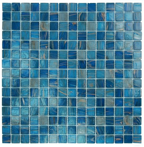 Blue Copper Glass Tile Blend from Glass Tile 4 Less