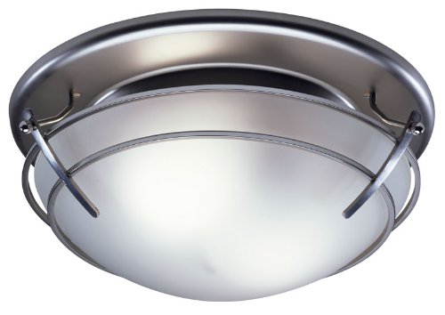 Broan 757SN Bathroom Ceiling Fan and Light with Frosted Glass Shade