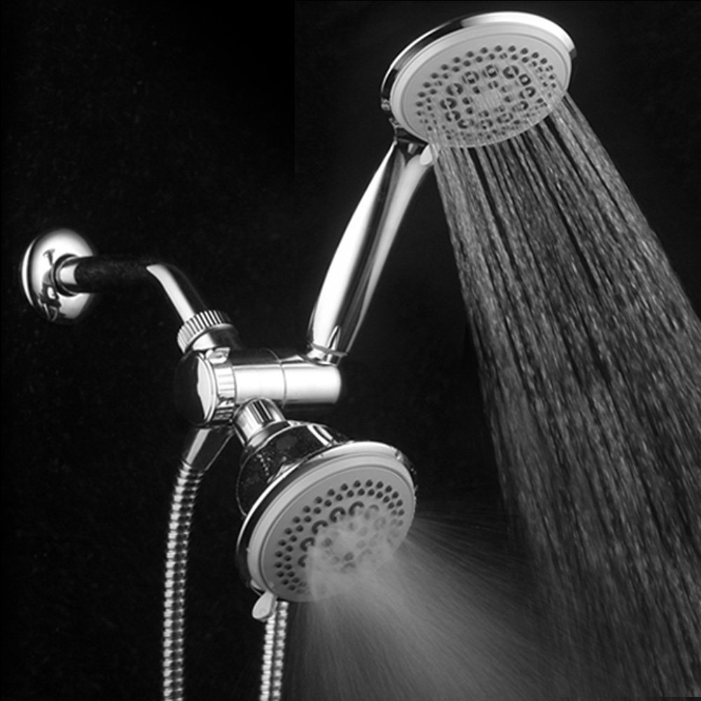 DreamSpa® Ultra Luxury 36 Setting Large Showerhead and Hand-Shower Dual 3-Way-Combo