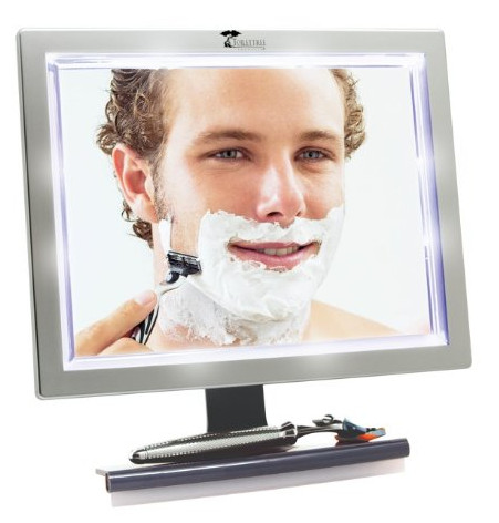 ToiletTree Deluxe LED Fogless Shower Mirror with Squeegee