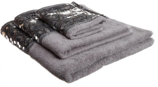 Popular Bath Sinatra Silver 3-Piece Towel Set