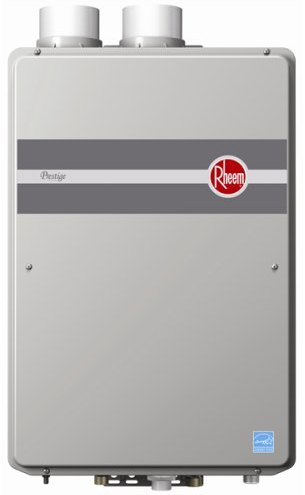 Indoor Direct Vent Tankless Natural Gas Water Heater from Rheem