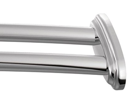 Adjustable Length Double Curved Shower Rod from Moen