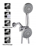 A-Flow 5 Function Luxury 4 Dual Shower Head System